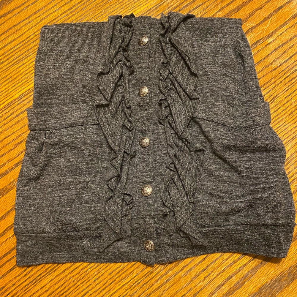 Ruffled Military Cardigan - Picture 8 of 10